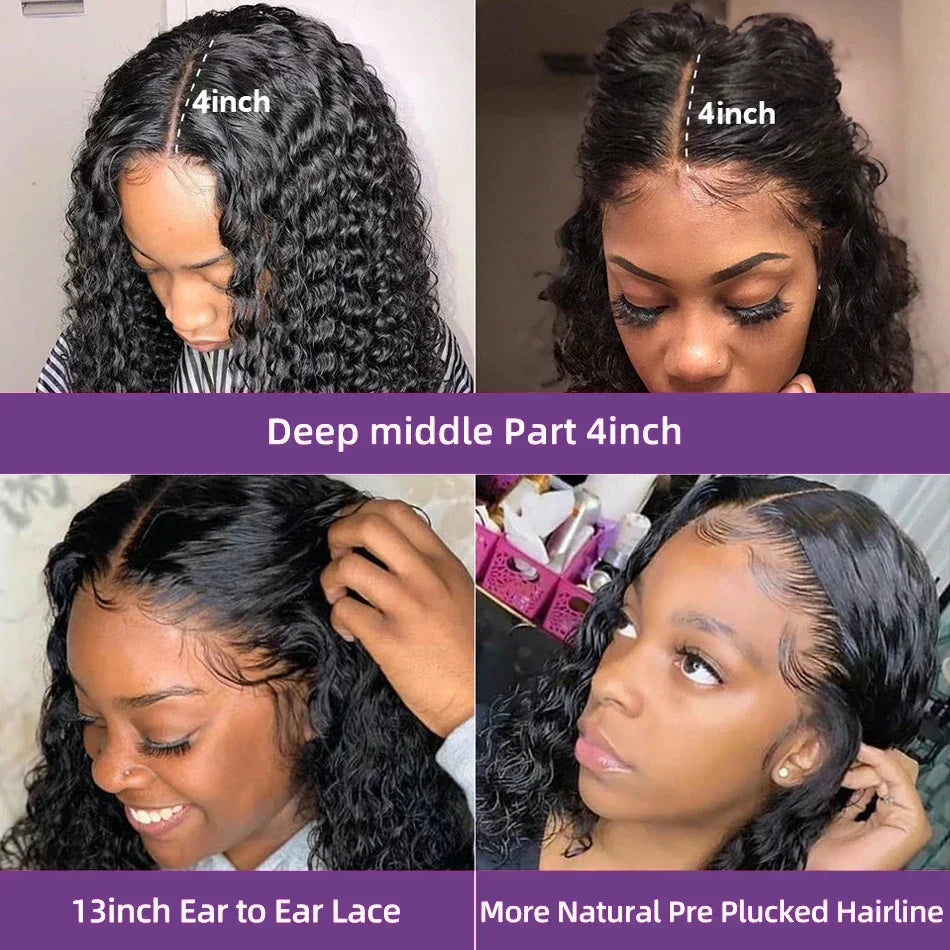 Deep Curly Bob Wigs